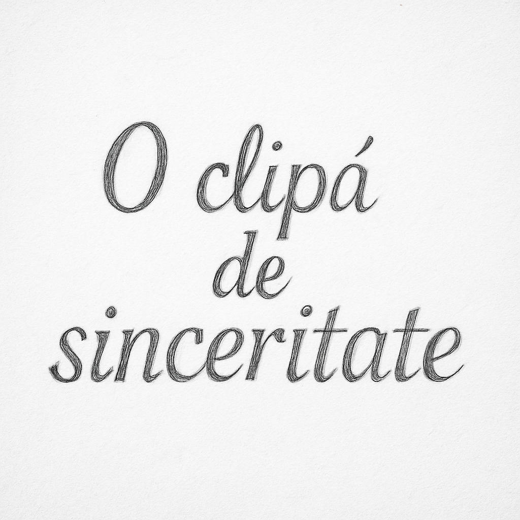 O clipă de sinceritate